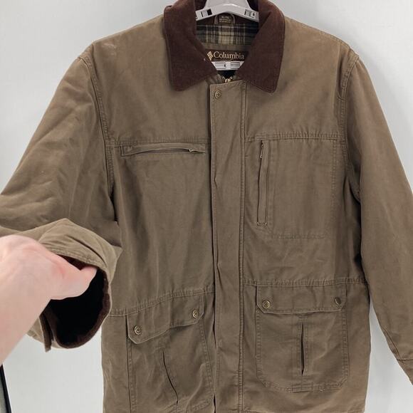 COLUMBIA Wool blend Lined Cotton Barn Coat Field Chore Jacket ranch country XL - Picture 3 of 11